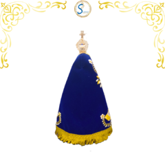 Imagem de Nossa Senhora Aparecida completa de Luxo de 26cm - Manto Azul Royal na internet