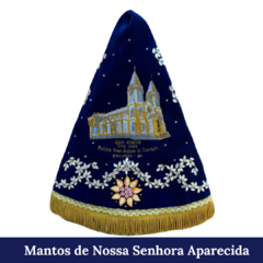 Manto Nicho Original PERSONALIZADO com Igreja bordada - 38cm - Silvana Mantos