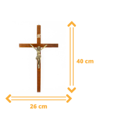 Imagem do Cruz de Madeira para parede 40cm