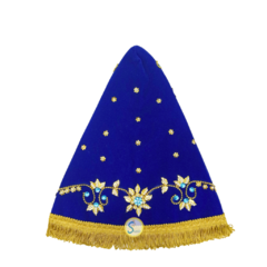 Manto Nossa Senhora Aparecida 40 cm - Modelo Luxo Azul Royal - comprar online