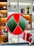 Bola Decorada Vermelho e Verde 15cm - loja online