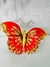 Pick Borboleta Vermelho e Dourado - Decora Mais