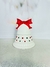 Resina Natal Sino Branco e Vermelho 15,5x13cm