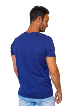 Camisa Masculina Marcha Batida Azul Marinho na internet