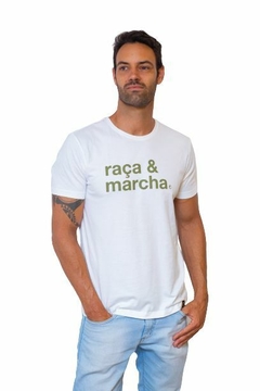 Camisa Masculina Raça & Marcha Off White
