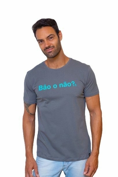 Camisa Masculina Bão o Não Cinza - Lojinha Confiança Marchador