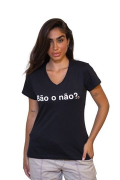 Camisa Feminina Bão o Não Preta - comprar online
