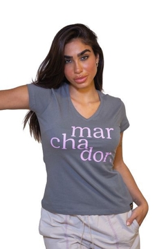 Camisa Feminina Marchador Cinza - comprar online