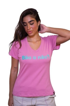 Camisa Feminina Bão o Não Rosa - comprar online