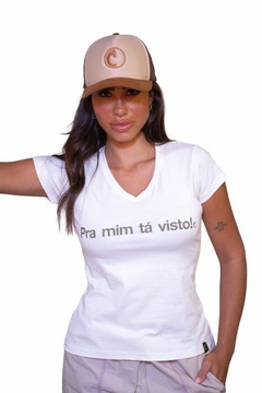 Camisa Feminina Pra Mim Tá Visto Off White na internet