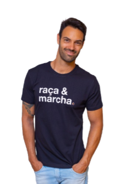 Camisa Masculina Raça & Marcha Preta