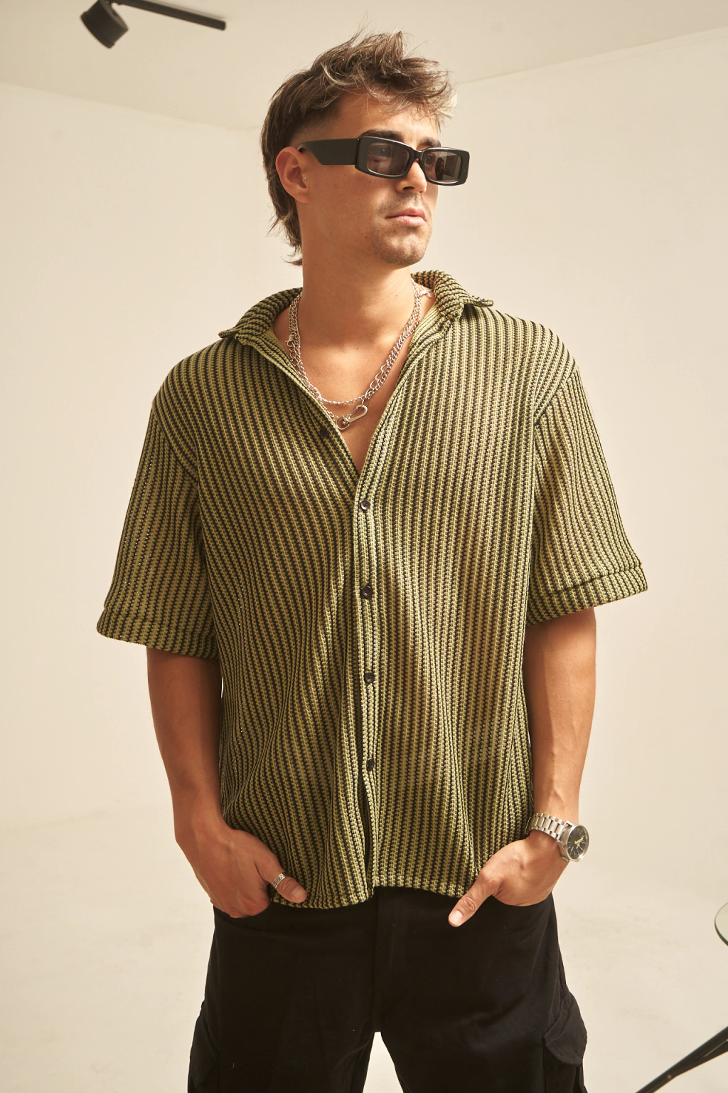 CAMISA TEJIDA ACAPULCO verde