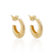 Argola Frisada Callie Oval Banhada em Ouro 18K - SEMIJOIA