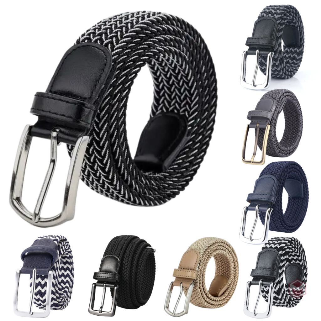 Correa Cinturon Hombre Mujer Tejida Trenzada Elastica 4CM