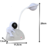 Lampara Led Escritorio Flexible Luna Astronauta Recargable 6617-1 - Mundonovedad