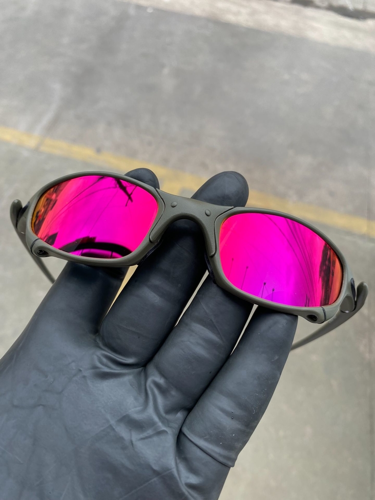 Óculos Juliet X Metal Lente Rosa + Sideblinders Kit Rosa em