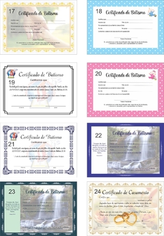 Certificado Personalizado Batismo/casamento 29x21 Cm 25 Unds - comprar online