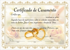 Certificado Personalizado Batismo/casamento 29x21 Cm 25 Unds