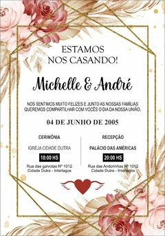 100 Convites De Casamento Kraft + Envelope, Cordão E Tags - loja online