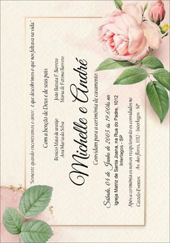 50 Convites De Casamento com aplicação HOT STAMPING + Envelope, Cordão E Tags - loja online