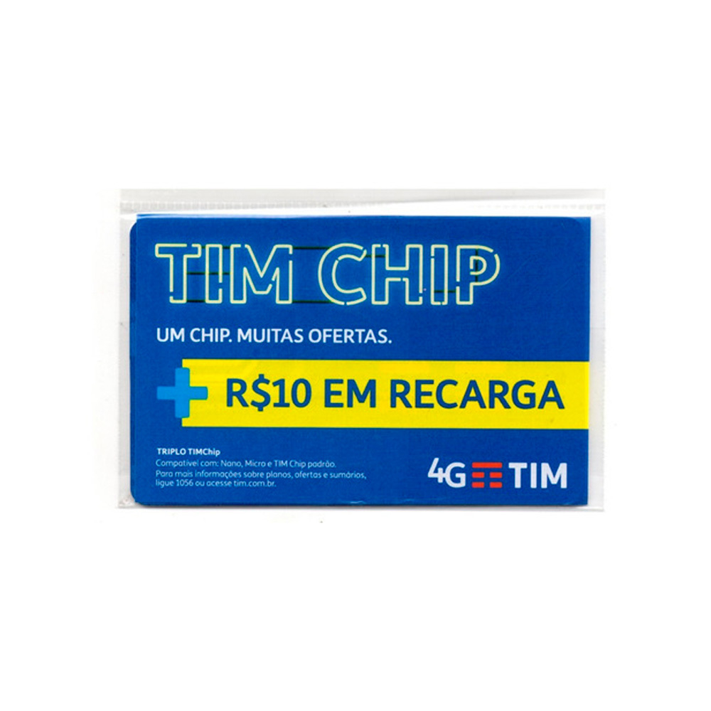 Chip Tim 4g Pré Pago 3 Cortes - CHIP-TIM-01 - Inova Atacadista