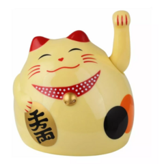 Gato De La Suerte Atrae Fortuna Dinero A Pila Maneki Neko - comprar online