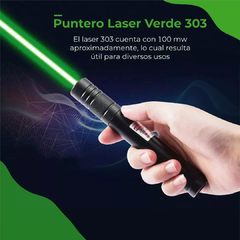 Puntero Laser 500 Mw Verde 303 Pila Recargable Cargador 220v - tienda online