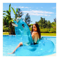 Inflable Pool Party unicornio para pileta grande transparente 1.2m x 0.6m en internet