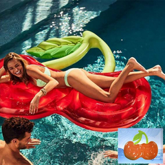 Inflable Pool Party Cherry para pileta Playa grande 1.5m x 0.8m - Es Necesario