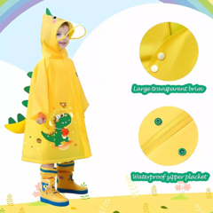 Poncho Pilotin Piloto Lluvia Dinosaurio Infantil