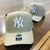 Bone NY Yankees Aba curva Bege/Branco Forrado - loja online