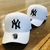 Bone NY Yankees Aba curva Branco/Preto Forrado na internet