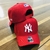Bone NY Yankees Aba curva Vermelho /Branco Forrado - loja online