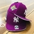 Bone World Series NY Yankees Aba Reta Fechado Roxo / Branco - ABC BONÉS