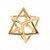 Pingente AJDesign 24k Gold-banhado Merkaba Kabbalah Charm