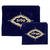 Conjunto de sacos de veludo Talit e tefilin com design diamantado - Majestic Gold Design