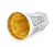 Taça Kiddush Shabat de Prata Esterlina com Placa - Design de Arco Ornamentado Martelado - comprar online