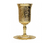 Taça de Elias com Haste, Banhada a Ouro e Níquel, com Bandeja - Design cidade de Jerusalém