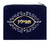 Bolsa de Tefilin de Veludo Azul Escuro - Design de Rolo Bordado em Ouro e Prata