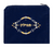 Bolsa de Tefilin de Veludo Azul Escuro - Design de Estrela Bordada Dourada e Prateada