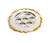 Keará de Pessach dois tons de prata chapeado Seder placa com borda de ouro ornamentada