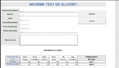 Software Test de Allport ilimitado - Test Valores en internet