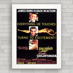 QUADRO DE CINEMA FILME 007 JAMES BOND 12 - comprar online
