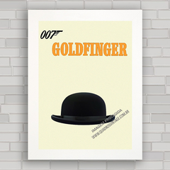 QUADRO DE CINEMA FILME 007 GOLDFINGER - comprar online