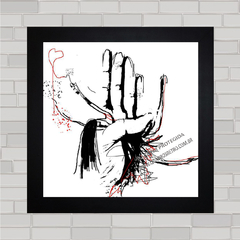 QUADRO DECORATIVO ABSTRATO PRETO E BRANCO