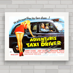 QUADRO FILME ANTIGO ADVENTURES OF TAXI DRIVER - comprar online