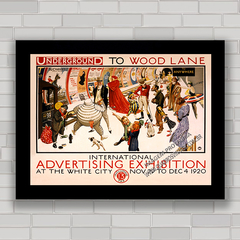 QUADRO VINTAGE ADVERTISING EXHIBITION 1920 LONDON - comprar online