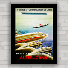 QUADRO DECORATIVO AIR ALGÉRIE AVIÃO DC4 - comprar online