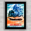 QUADRO DECORATIVO PROPAGANDA AIR FRANCE 1949