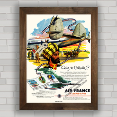 QUADRO DECORATIVO AIR FRANCE CALCUTÁ 1953 na internet